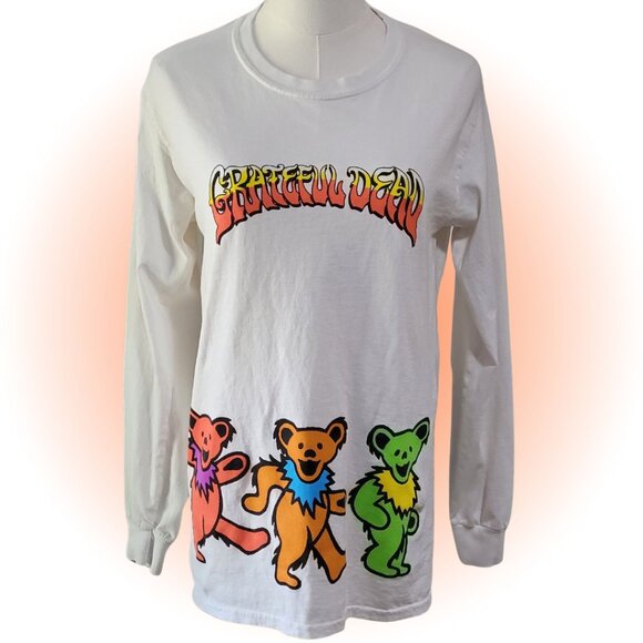 Grateful Dead Tops - GRATEFUL DEAD RAINBOW DANCING BEAR COTTON LONG SLEEVE T-SHIRT S